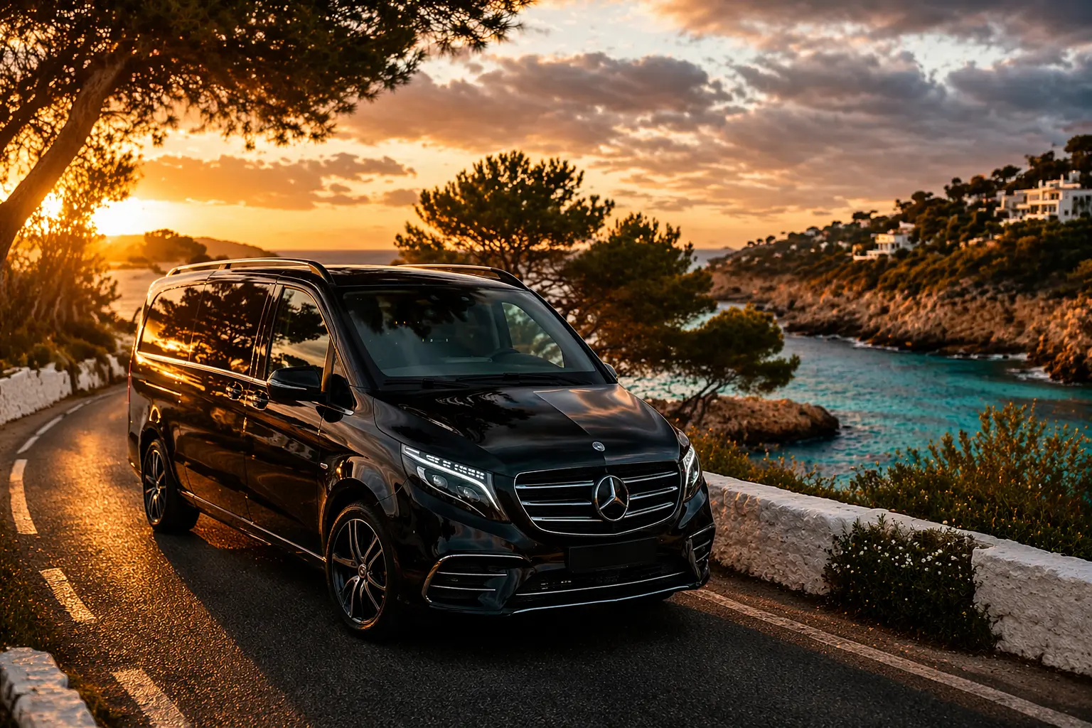 Alquiler de furgonetas de lujo Mallorca - Mercedes Clase V y Vito transporte de grupo
